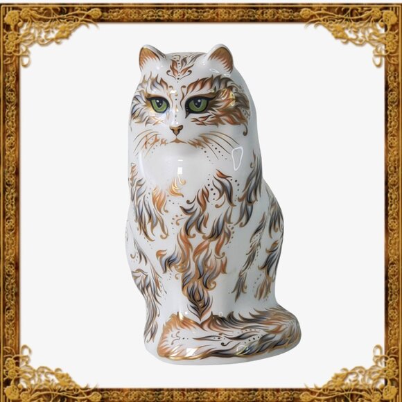 Royal Crown Derby “FIFI” Cat Paperweight – Rare / Discontinued (2012) - Picture 1 of 11